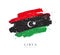 Libya flag. Vector illustration on a white background