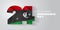 Libya happy independence day vector banner, greeting card.