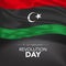 Libya happy revolution day greeting card, banner, vector illustration
