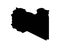 Libya Map. Libyan Country Map. Black and White National Nation Outline Geography Border Boundary Shape Territory Vector Illustrati