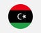 Libya Round Country Flag. Libyan Circle National Flag