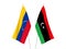 Libya and Venezuela flags