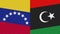 Libya and Venezuela Two Half Flags Together