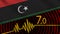 Libya Wavy Fabric Flag, 7.0 Earthquake, Breaking News, Disaster Concept