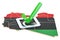 Libyan election concept, vote in Libya, 3D rendering