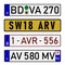 License plate numbers
