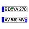 License plate numbers