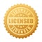 Licensed product vector gold seal