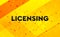 Licensing abstract digital banner yellow background