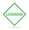 Licensing modern abstract green diamond button