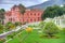 Liceo de Taoro viewed from Victoria garden at la Orotava town at Tenerife, Canary Islands, Spain