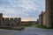 The lices hautes in the CitÃ© of Carcassonne, the fortified city of Carcassonne at sunset, Aude, Occitanie region, France. UNESCO