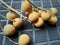 Lichi raw fruit bunches in the market