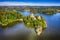 Lichtenfels ruin in Waldviertel. Beautiful famous landmark at lake Ottenstein in Waldviertel