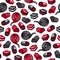 Licorice candies seamless background vector illustration.