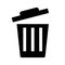 Lid with open trash icon. vector.