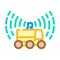 lidar sensors autonomous delivery color icon vector illustration