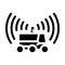 lidar sensors autonomous delivery glyph icon vector illustration