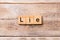 LIE word written on wood block. LIE text on wooden table for your desing, concept