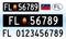 Liechtenstein car license plate, letters, numbers and symbols