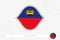 Liechtenstein flag for basketball competition on gray basketball background