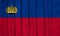 Liechtenstein Flag Over Wood Planks