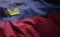 Liechtenstein Flag Rumpled Close Up
