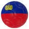 Liechtenstein flag on a soccer ball