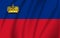 Liechtenstein grunge waving flag