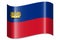 Liechtenstein - waving country flag, shadow