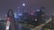 Liede Bridge and Guangzhou Downtown at Night. China. Aerial View