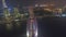 Liede Bridge on Pearl River at Night. Guangzhou City, China. Aerial View