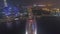 Liede Bridge on Pearl River at Night. Guangzhou City, China. Aerial View