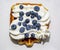 Liege Belgian Waffles with Pearl Sugar  with cream and blueberry