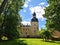 Lielstraupe Castle on sunny summer day 2021 in the Latvian village of Straupe