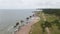 Liepaja Latvia Baltic Sea Aerial drone top view