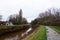Lier: countryside and towpath in winter