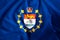 Lieutenant-Governor Of Prince Edward Island modern and realistic closeup flag illustration. Perfect for background or texture