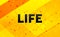 Life abstract digital banner yellow background