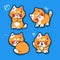 Daily Life of Angry Ginger Cat Digital Illustration Pack