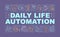 Daily life automation word concepts purple banner