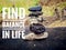 Life balance quote. Inspirational motivational quotes- Find balance in life. Relax and be balance. With stones tower balance.