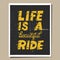 Life is a beautiful ride. Inspiring creative motivation quote brochure. Typography monochrome poster design concept with