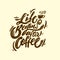 Life begins after coffee phrase hand drawn lettering. Modern brush caligraphy. Vector illustration