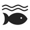 Life below water black glyph icon. Corporate social responsibility. Sustainable Development Goals. SDG sign. Pictogram for ad, web