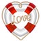 Life belt heart valentine