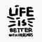 Life is better with friends hand drawn vector illustration isolated on white background.