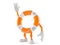 Life buoy character with hand up