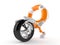 Life buoy character rolling spare wheel