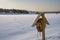 A Life Buoy by a Frozen River